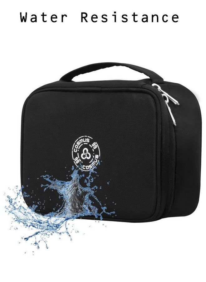 Cosmus Russet Black Travel Makeup Bag - Cosmetic Organizer Case Portable Toiletry Bag for Women and Girls - Image 3