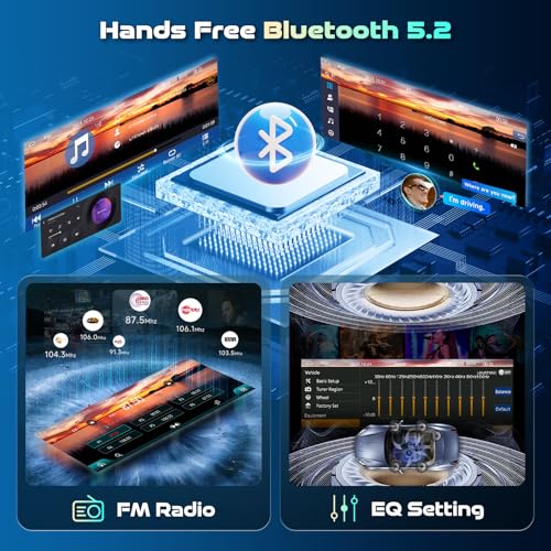 METEESER Single DIN Wireless Car Stereo with Wireless CarPlay & Android Auto, 6.9” in-Cell IPS Touchscreen, Bluetooth 5.2 Hands-Free, FM Radio, Steering Wheel Control, Backup Camera Included - Image 5