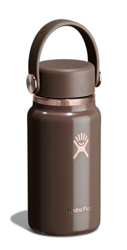 Hydro Flask Micro Bottle Leak Proof Purse or Pocket Flask Insulated Mini Water Bottle 67 Oz Chocolate Rose Gold - Image 3
