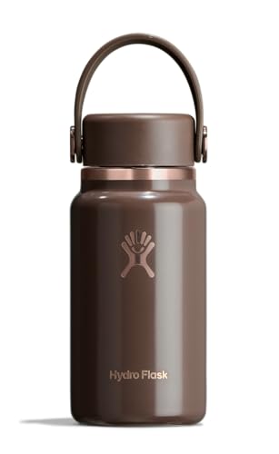 Hydro Flask Micro Bottle Leak Proof Purse or Pocket Flask Insulated Mini Water Bottle 67 Oz Chocolate Rose Gold - Image 1