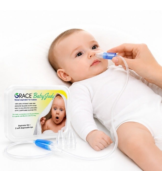 Grace Medical Baby Judy Nazal Aspirator for Babies Aspirator kit + 3 Soft disposable Tips. - Image 2
