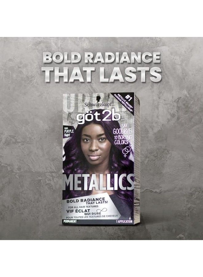 Got2b لون شعر دائم معدني M64 ليل بنفسجي فحم - Image 4