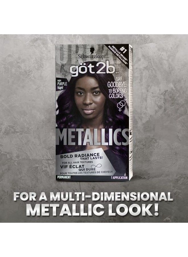 Got2b لون شعر دائم معدني M64 ليل بنفسجي فحم - Image 5