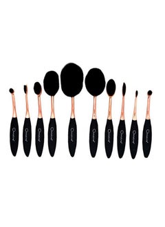 Christine Christine Set Of 10 Makeup Brushes Mermaid Multipurpose Black 