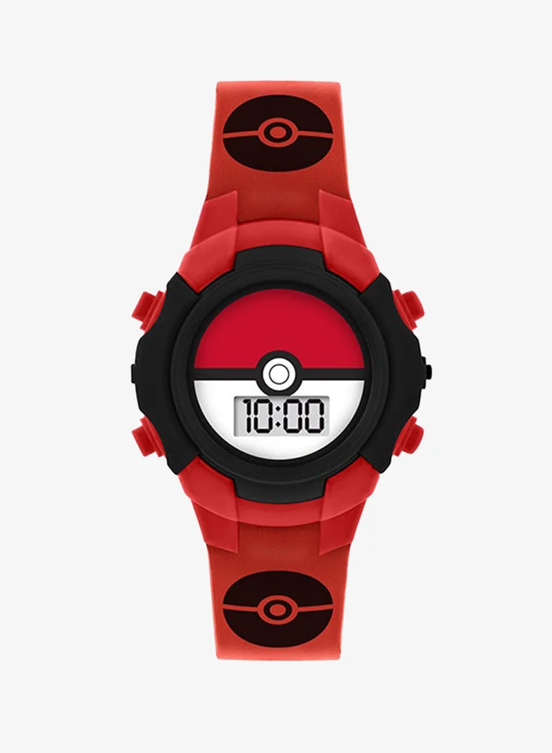 Disney Boys Digital Round Shape Silicone Wrist Watch - POK4127 - 35 Millimeter