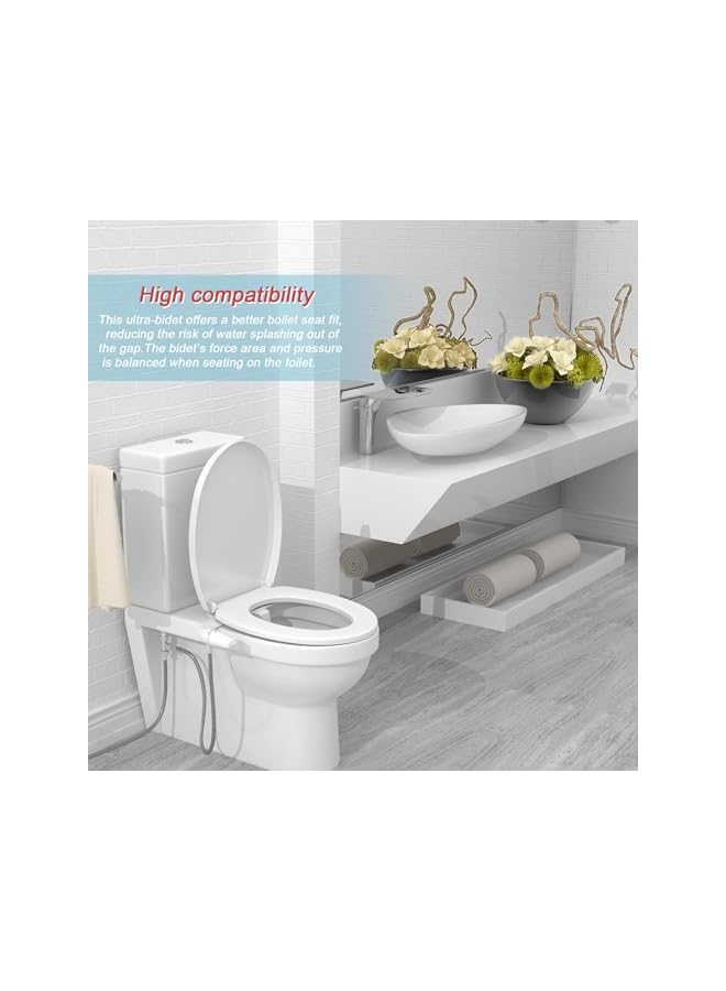 The Bros Bidet Attachment For Toilet, Ultra-Slim Bidet with Non-Electric Dual Nozzle(Frontal & Rear Wash) Adjustable Water Pressure, Fresh Water Bidet Toilet Seat Attachment,Easy to Install，Right Hand Bidet - Image 4