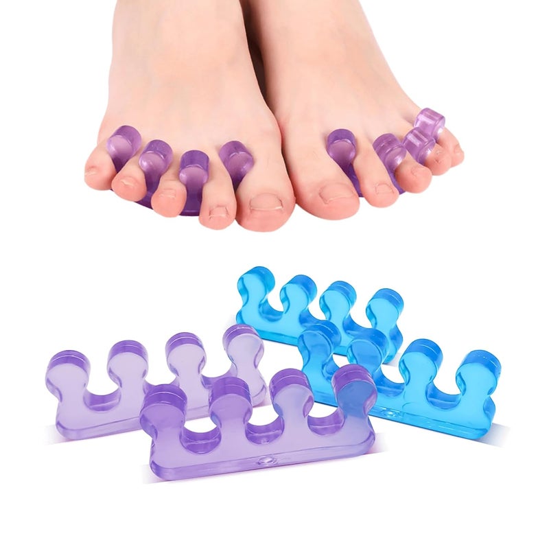 SUNFATT Toe Separators for Pedicure,Toe Separators for Women,Pedicure Toe Spacers for Separating Toenails or Nails,Easy Finger and Toenail Polish Grooming,Soft Gel Toe Spacers Pedicure Kit. - Image 1