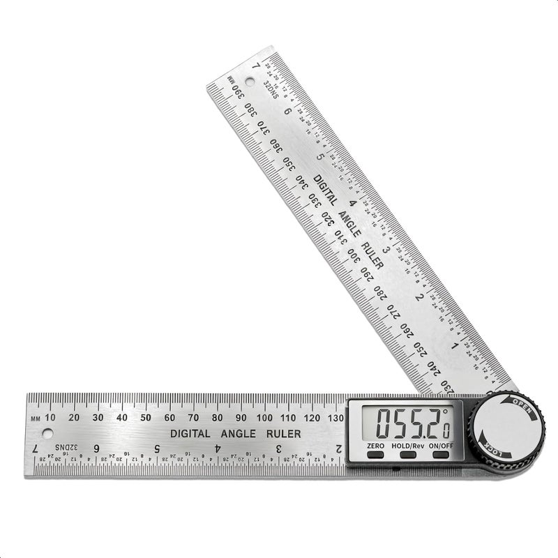 NORTOOLS Digital Angle Finder, 2 in 1 Digital Angle Gauge 7 inch/200mm Stainless steel tool kit for Carpenter/Woodworking/DIY Tools - Image 1