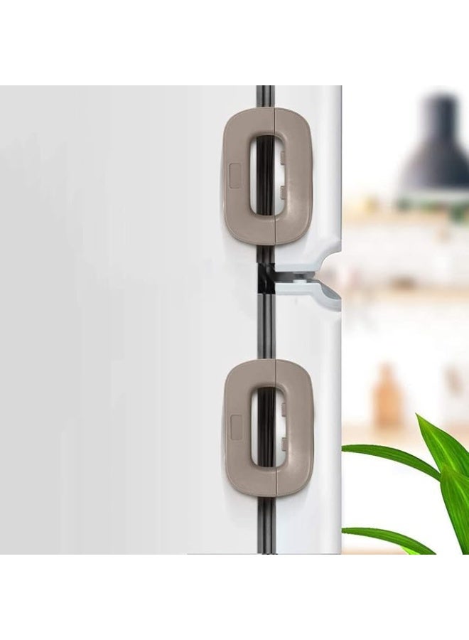 2-Piece Fridge Freezer Door Lock Latch Multicolour - Image 1
