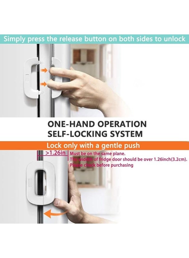 2-Piece Fridge Freezer Door Lock Latch Multicolour - Image 5