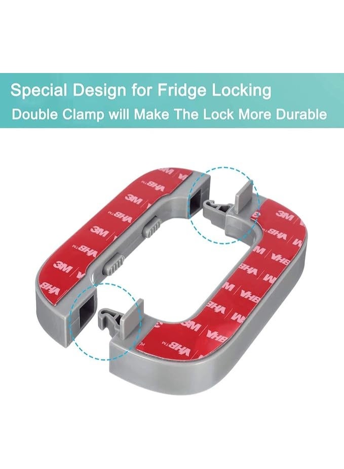 2-Piece Fridge Freezer Door Lock Latch Multicolour - Image 2