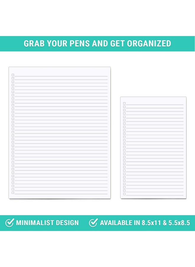 Checklist Notepad Planning Pad - 50 Sheets (5.5X 8.5) To Do Tear Off, Checkbox List - Made In Usa - Blank Plain White - pzsku/Z243192BF18AC86E00D4EZ/45/_/1731922115/9c789fd6-73f4-4ace-9da1-78eff4d0849d