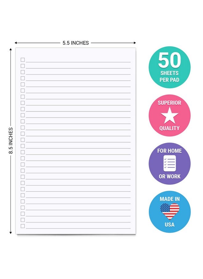 Checklist Notepad Planning Pad - 50 Sheets (5.5X 8.5) To Do Tear Off, Checkbox List - Made In Usa - Blank Plain White - pzsku/Z243192BF18AC86E00D4EZ/45/_/1731922117/cec32fce-a9d9-4e0c-a280-73571e0a3737