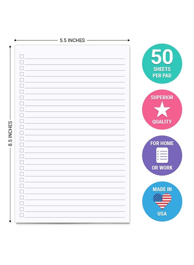 321 دن مفكرة قائمة المهام - 50 ورقة (5.5 × 8.5) قابلة للتمزيق، قائمة مربعات الاختيار - صنع في الولايات المتحدة - بيضاء سادة فارغة - Image 2