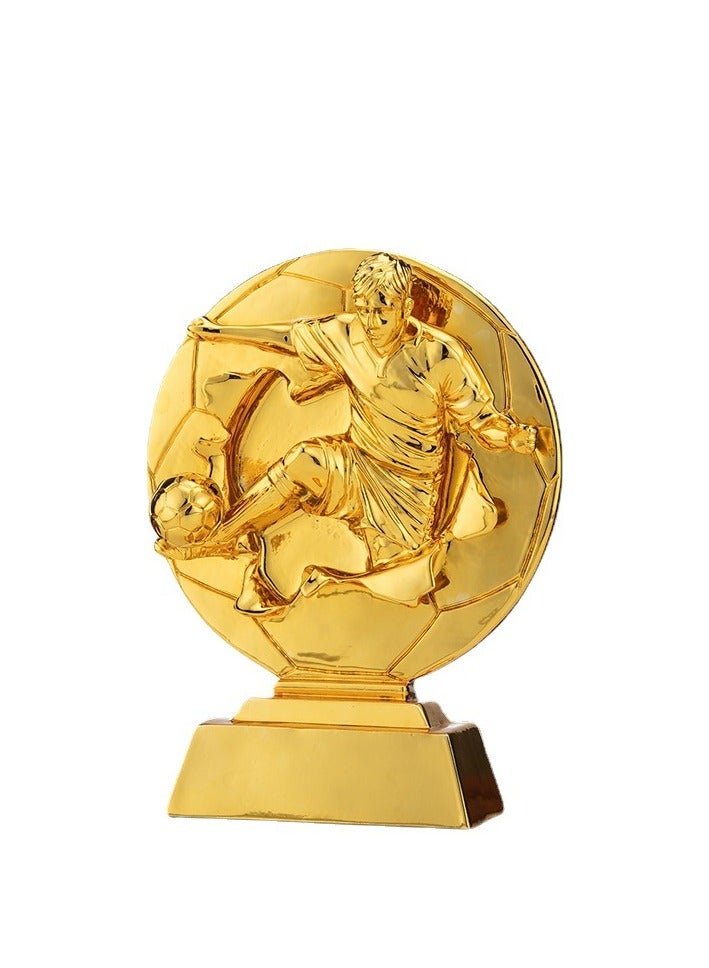 KUYING New Creative Resin Football Trophy 11x7x20cm 