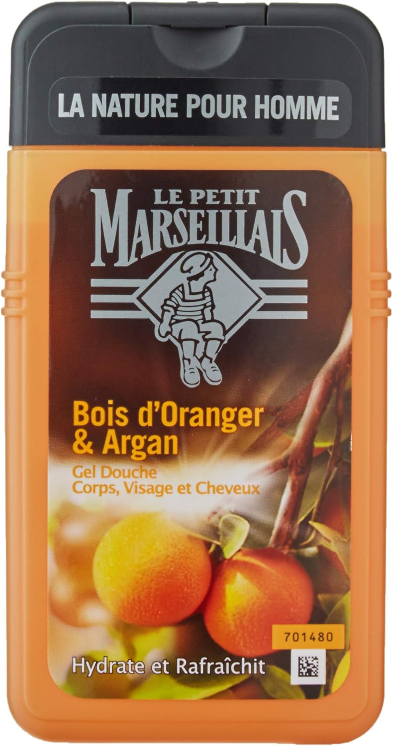 Le Petit Marseillais Shower Gel for Men Orange Wood and Argan 250 ml