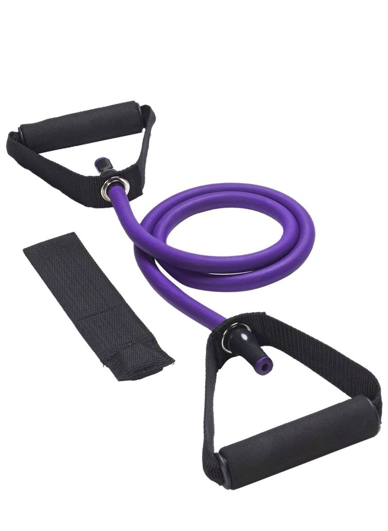 Pull String For Fitness And Aerobics With Door Anchor 50-55 LB, Purple