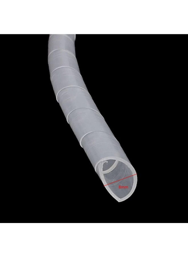Royal Apex Spiral Wrapping Band Protection Tube-Band Cable Tidy Organizer-Tidy Sleeve Durable Cable For Pc Tv Cables Home And Office 8Mm White  - Image 2
