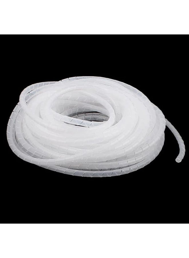 Royal Apex Spiral Wrapping Band Protection Tube-Band Cable Tidy Organizer-Tidy Sleeve Durable Cable For Pc Tv Cables Home And Office 8Mm White  - Image 1