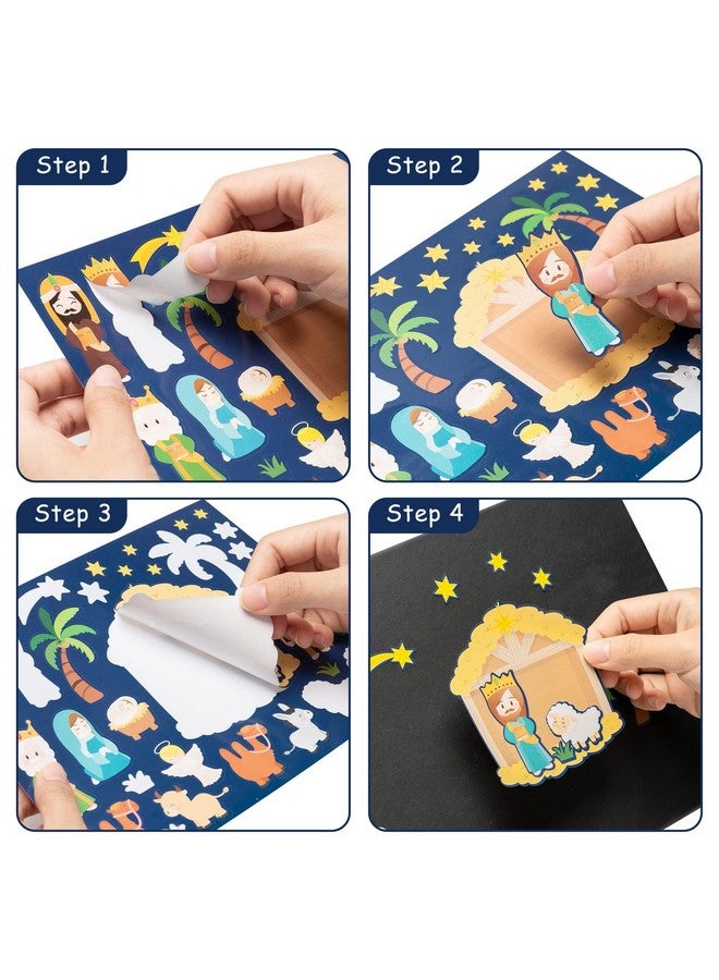 Haooryx Christmas Jesus Nativity Bible Stickers - 50 Sheet God Birth Mix and Match Stickers for Nativity Scene Kids Christmas Holiday Church Theme Party Game Gift Sunday School DIY Craft Supplies - Image 3