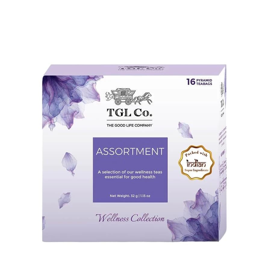 TGL Co. Wellness Collection - Pack Of 4 | Jasmine Green Tea, Garcinia Cambogia, Cinnamon, Peppermint | Boosts Immunity & Digestion | Heart & Brain Health | Antioxidant-Rich Herbal Tea