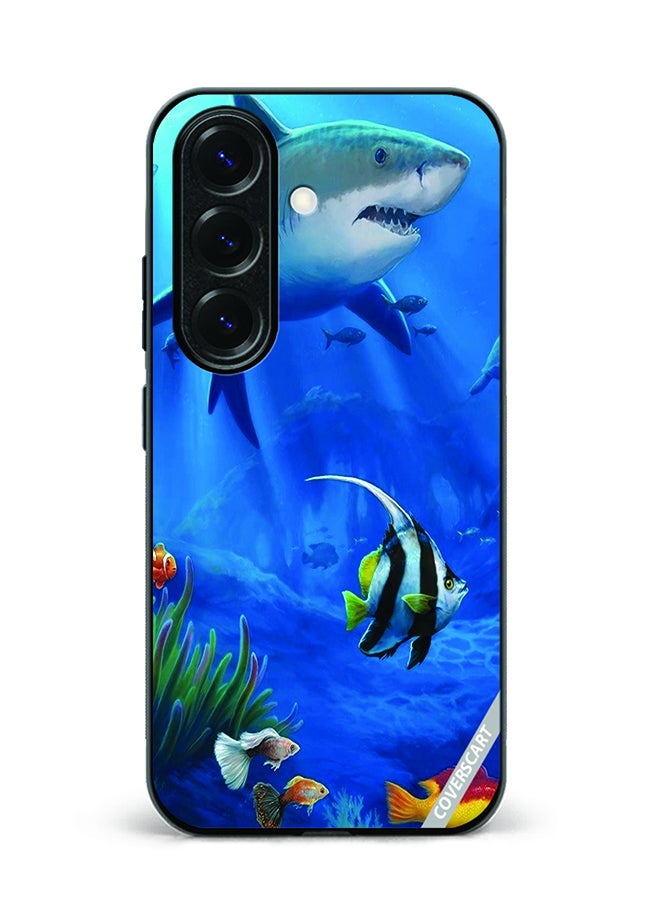 غطاء حماية لهاتف سامسونج جالاكسي S24 بلس بتصميم سمكة و أسماك متعدد الألوان