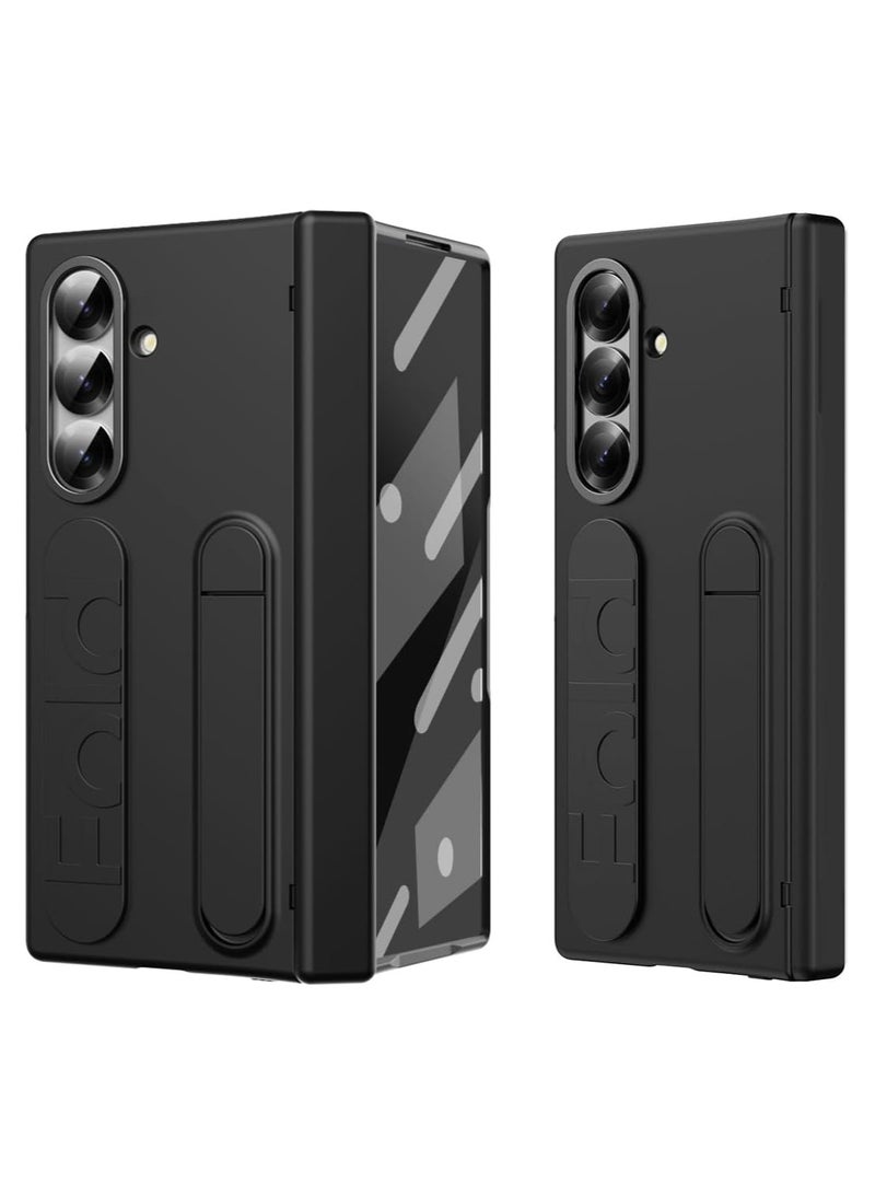 general Case for Samsung Galaxy Z Fold 7 5G Built-in Screen Protector Elastic Silicone Wrist Strap Case with Stand Hinge Protection Shockproof Case - Image 1