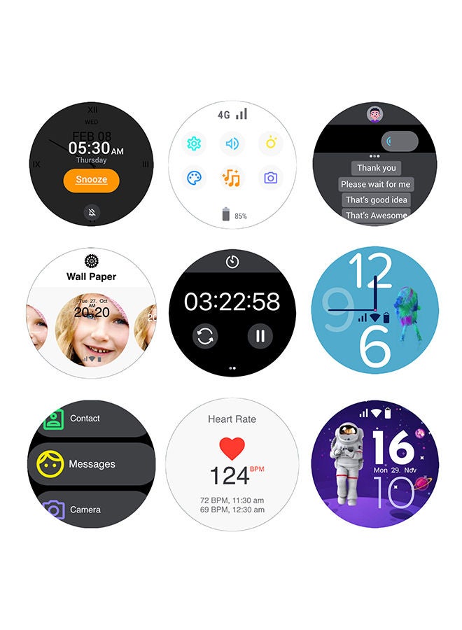 myFirst Fone R1s  (LTE) Cotton Mixed Hybrid Smart Watch-Phone for Kids with camera, video call, HRM and 8GB memory for Music storage 1500 songs - Image 5