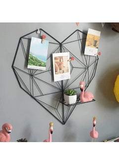 PIKIFY PIKIFY Metal HeartShaped Photo Grid Frame for Wall 19 19INCH Clip Holder Frame Black  - Image 2