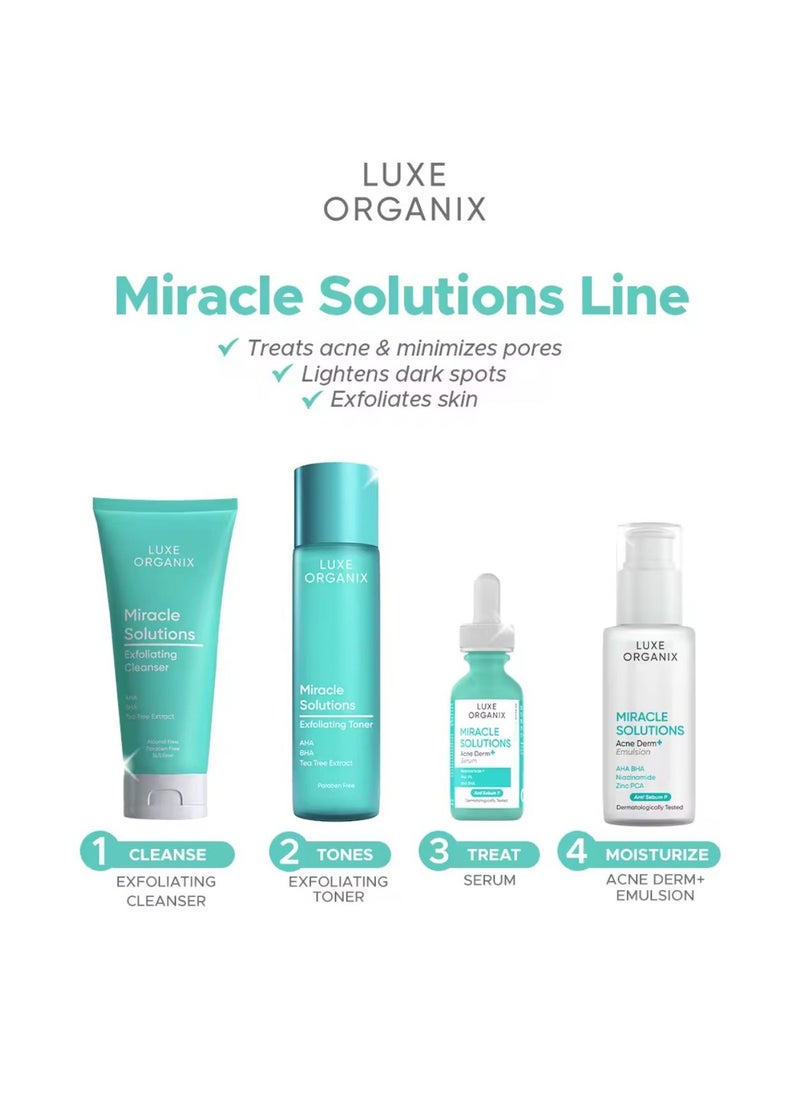 LUXE ORGANIX - Luxe organix miracle solution set toner / cleanser / serum / acne emulsion - Image 1
