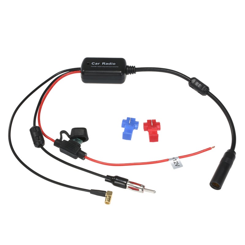 Car FM DAB Radio Signal Amplifier Antenna Signal Booster 88-108MHz 170-240MHz - Image 1