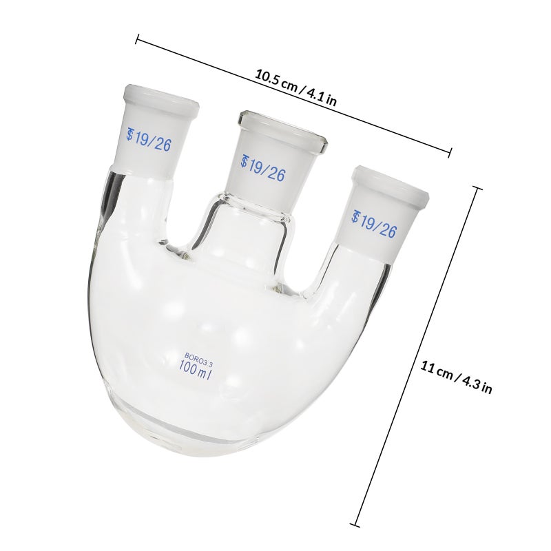 1Pc 3 Neck Round Bottom Boiling Flask Multi Neck Distillation Apparatus - Image 2
