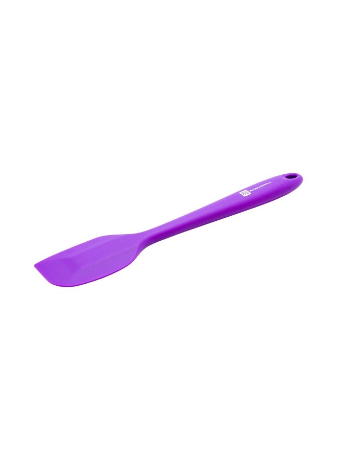 Restaurantware 10.6 Inch x 2.2 Inch Silicone Spatula, 1 Flat Flexible Spatula - Dishwasher-Safe, Withstands Heat Up To 570F, Purple Silicone Mixing Spatula, For Baking, Mixing, Stirring,  - Image 1