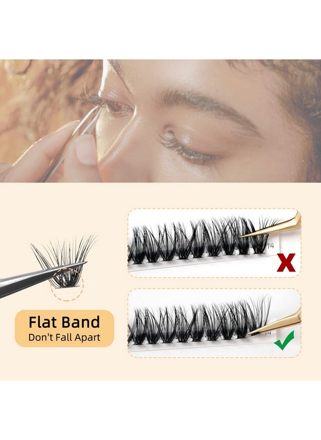 QUEWEL - Cluster Lashes 240Pcs Individual Lashes 30D+40D C Curl Mix8 14Mm Lash Extensions Clusters Lashes Soft&Natural False Eyelashes Individual Diy Eyelash Extension At Home(30D+40D C Mix8 14) - Image 1