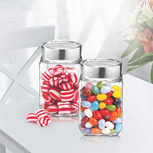 Treo By Milton Cube Storage Glass Jar, Set of 6, 310 ml Each, Transparent, BPA Free, Storage Jar, Kitchen Organizer, Modular, Multipurpose, Cookies Jar - Image 3