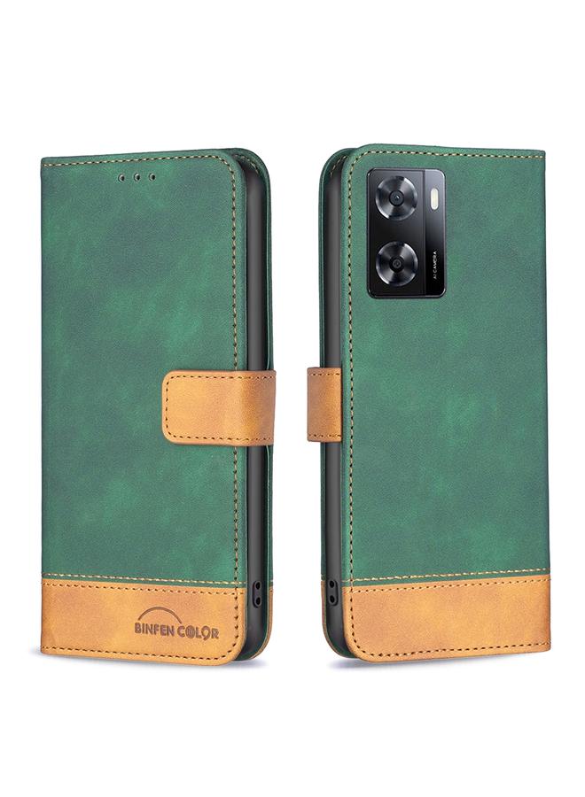 اس-توب جراب هاتف من الجلد بلون متناسق مع لون هاتف OPPO A57 4G BF11 - Image 1