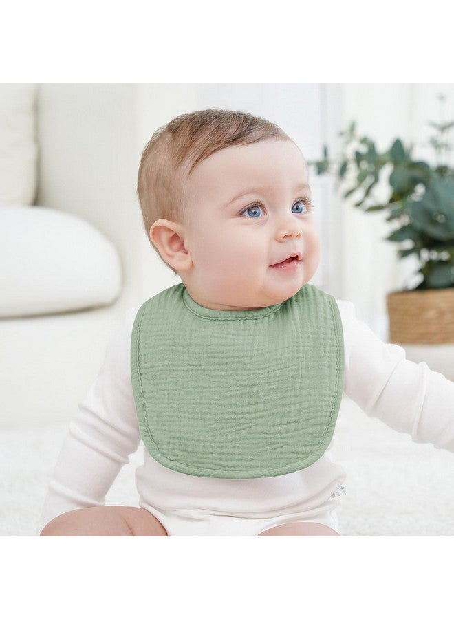 Bearmoss 100% Cotton Muslin Baby Bibs 10-Pack Baby Drool Bibs for Unisex Baby Toddlers Infant Newborns Drooling and Teething(Island) - Image 4