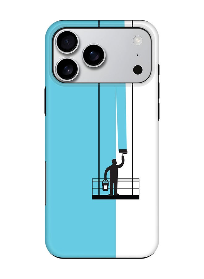 Tough Pro Magnetic Case for iPhone 17 Pro Max, Dual Layer hybrid PC + TPU Mobile Cover Matte - Paint Hanger (Blue)