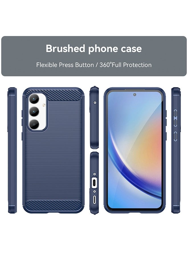 SNBFA Samsung Galaxy A35 Case Cover with Soft TPU Carbon Fiber Texture Anti-Scratch Shockproof Slim Anti-Drop Bumper Back Cover Comfortable Touch shell Phone Accessory for Samsung Galaxy A35 5G  - Image 2