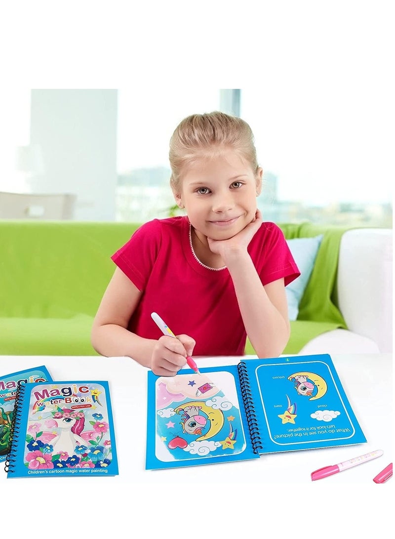 LIMOS Magic Water Colouring Book for Kids – Reusable Water Drawing Pad with Magic Pen – Early Education Doodle Painting Toy for Toddlers – Mess-Free Fun for Boys & Girls  - Image 3