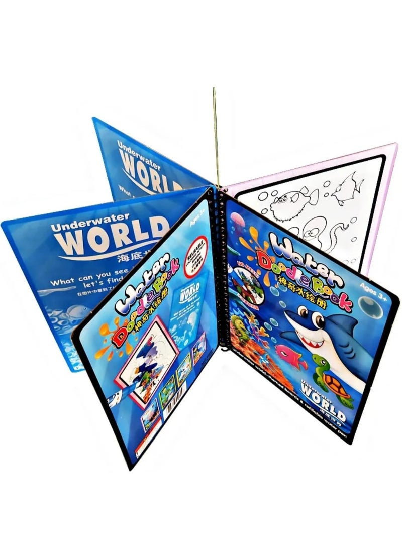 LIMOS Magic Water Colouring Book for Kids – Reusable Water Drawing Pad with Magic Pen – Early Education Doodle Painting Toy for Toddlers – Mess-Free Fun for Boys & Girls  - Image 4