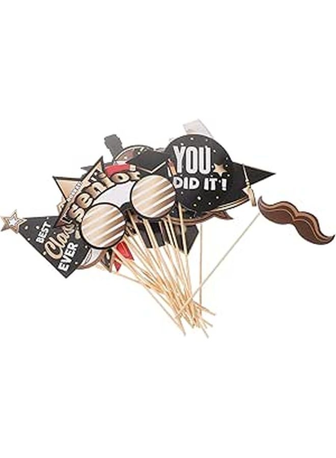 25 Pcs Graduation Party Photo Props Handheld Decorations For Ceremony Fun Supplies - Image 1