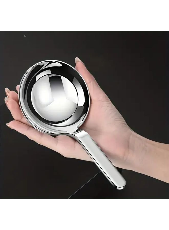 Large Round Spoon Stainless Steel Multi Functional Soup Ladle Ergonomic Handle - Image 4