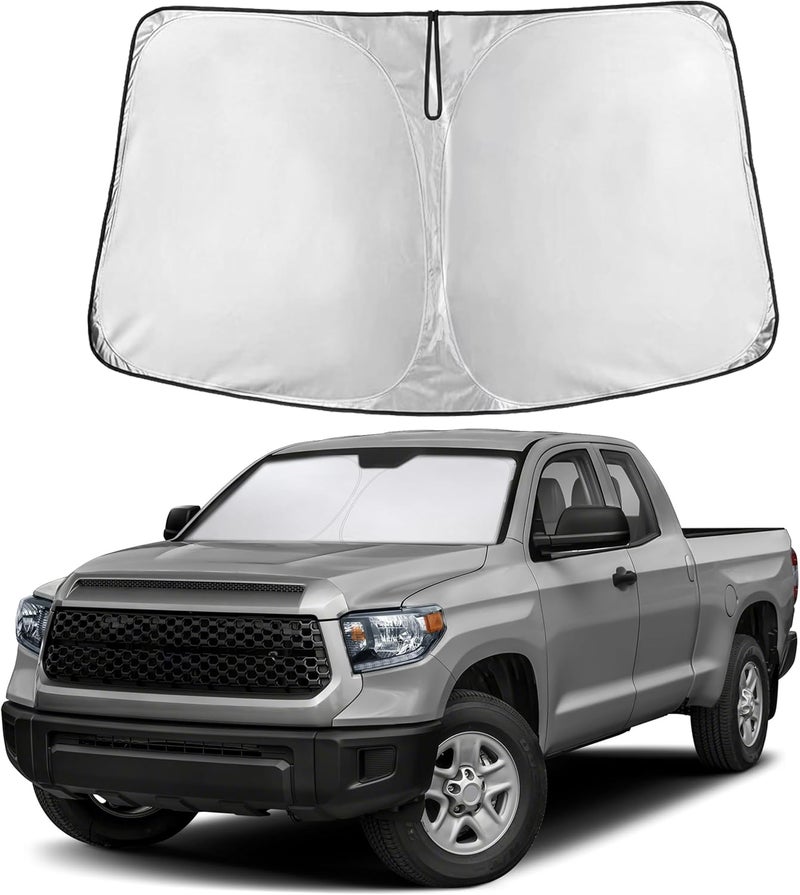 Windshield Sunshade for Toyota Tundra (2007-2021) - UV Ray Blocking, Foldable Design - Image 1