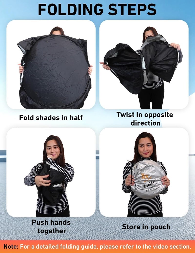 Windshield Sunshade for Toyota Tundra (2007-2021) - UV Ray Blocking, Foldable Design - Image 5