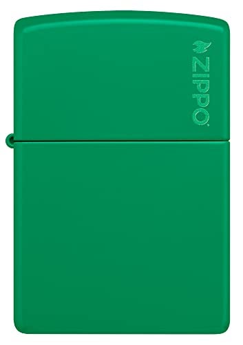 Zippo Grass Green Matte Zippo Logo Classic Pocket Lighter - Image 3