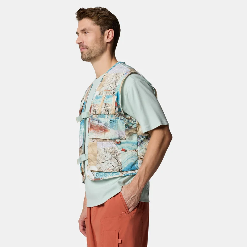 Columbia Green Men's Cove Beach Printed Hiking Vest for Men | Best Price UAE