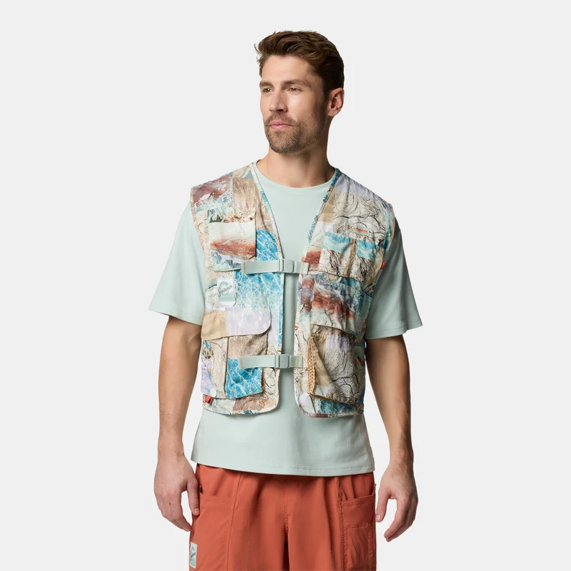 Columbia Green Men's Cove Beach Printed Hiking Vest for Men | Best Price UAE