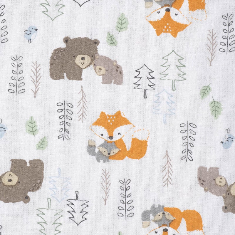 Gerber Boys Newborn Infant Baby Toddler Nursery 100% Cotton Flannel Receiving Swaddle Blanket, Woodland White, Pack of 5 - Image 5