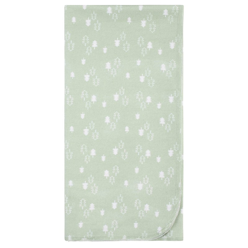Gerber Boys Newborn Infant Baby Toddler Nursery 100% Cotton Flannel Receiving Swaddle Blanket, Woodland White, Pack of 5 - Image 4